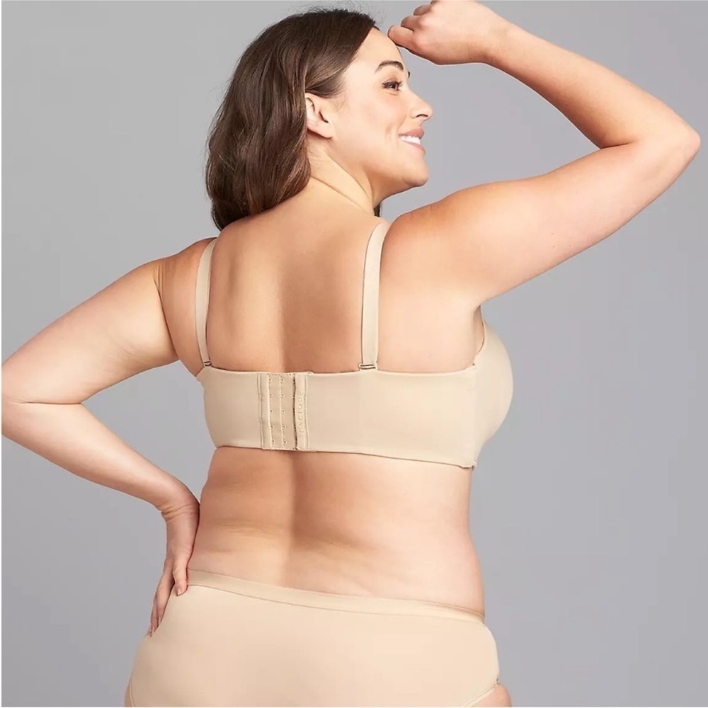 NWT Cacique Nude Multi-Way Boost Strapless Bra in Cafe 46DDD - Picture 3 of 14